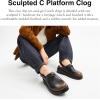 imageCoach Sculpted C Loved Leather Platform ClogBlack