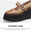 imageCoach Womens Tea Rose Platform Mary Janes LoaferHoney Brown