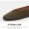 imageCoach Womens Houston Ballet Flat in SuedeOlive