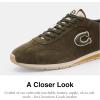 imageCoach Mens Flat Sneaker in SuedeOlive