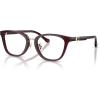 imageCoach womens Hc6272f Low Bridge Fit Square Prescription Eyewear FramesMilky MerlotDemo Lens