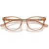 imageCoach womens Hc6272f Low Bridge Fit Square Prescription Eyewear FramesTransparent BrownDemo Lens