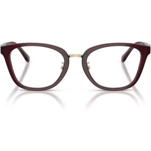 imageCoach womens Hc6272f Low Bridge Fit Square Prescription Eyewear FramesMilky MerlotDemo Lens