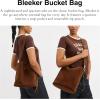 imageCoach Bleeker Bucket BagWarm Brown Suede