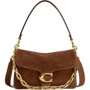 imageCoach Soft Grain Chain Tabby Shoulder BagWarm Brown Suede