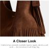 imageCoach Brooklyn Shoulder Bag 39 with Fringe Warm Brown Suede