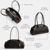 imageCoach Glazed Leather Empire Carryall 34Loved LeatherSilverBlack Brown
