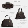 imageCoach Katy Satchel in Signature CanvasImWalnutBlack