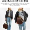 imageCoach Large Kisslock Frame BagB4Dark Brown