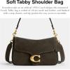 imageCoach Soft Tabby Shoulder BagOlive Suede