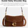 imageCoach Soft Tabby Shoulder BagWarm Brown Suede