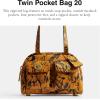 imageCoach Twin Turnlock Bag 20 in Graffiti 1ZOchre MultiGraffitiOchre Multi