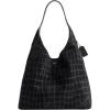 imageCoach Brooklyn Shoulder Bag 39 in CrocodileEmbossed SuedeB4Black
