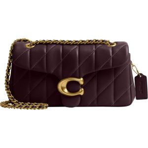 imageCoach Quilted Suede Tabby Shoulder Bag 26 with ChainB4Black Currant