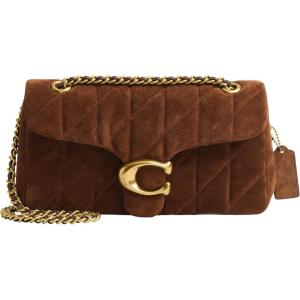 imageCoach Quilted Suede Tabby Shoulder Bag 26 with ChainWarm Brown Suede
