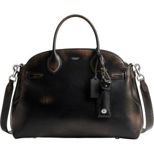 imageCoach Soft Empire Carryall 40Loved LeatherSilverBlack Brown