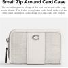 imageCoach Womens Essential Small Zip Around Card CaseLhCloud Chalk