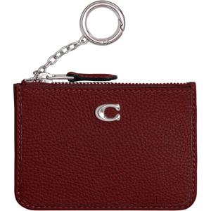imageCOACH Womens Essential Mini Id Case AccessoryTravelers Card SleevesLhDark Ruby