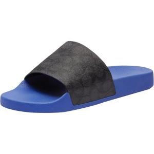 imageCoach Mens Signature Coated Canvas Pool Slide SandalBlueberry