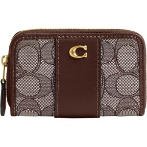 imageCoach Womens Essential Small Zip Around Card CaseB4Oak Maple