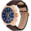 imageCoach Mens Jackson Chronograph Watch 45mm Case Size Genuine Leather Strap Premium Fashion Everyday Wear  Gift for HimBrown  Navy