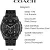 imageCoach Greyson Mens Versatile Watch  Functional Elegance  Stylish Timepiece for Everyday Wear  Water ResistantBlack Chronograph
