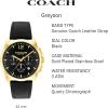 imageCoach Greyson Mens Versatile Watch  Functional Elegance  Stylish Timepiece for Everyday Wear  Water ResistantBlackGold Tone