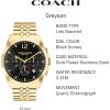 imageCoach Greyson Mens Versatile Watch  Functional Elegance  Stylish Timepiece for Everyday Wear  Water ResistantGold Plated