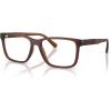 imageCoach Mens Hc6278u Universal Fit Rectangular Prescription Eyewear FramesMatte Transparent BrownDemo Lens