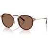 imageCoach Mens Hc7183 SunglassesSatin Light GoldBrown Solid