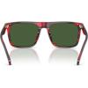 imageCoach Mens Hc8440u Universal Fit Square SunglassesStriated Cherry OakGreen Solid