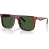 imageCoach Mens Hc8440u Universal Fit Square SunglassesStriated Cherry OakGreen Solid