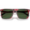 imageCoach Mens Hc8440u Universal Fit Square SunglassesStriated Cherry OakGreen Solid