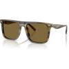 imageCoach Mens Hc8440u Universal Fit Square SunglassesStriated OliveGreen Grey Solid