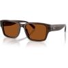 imageCoach Mens Hc8441u Universal Fit Rectangular SunglassesTransparent BrownBrown Solid