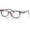 imageCoach Womens Hc6275u Universal Fit Rectangular Prescription Eyewear FramesStriated MapleBlueberryDemo Lens
