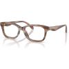 imageCoach Womens Hc6275u Universal Fit Rectangular Prescription Eyewear FramesStriated RedwoodMapleDemo Lens