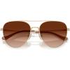 imageCoach Womens Hc7182 SunglassesShiny Light GoldBrown Gradient