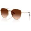 imageCoach Womens Hc7182 SunglassesShiny Light GoldBrown Gradient