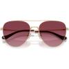 imageCoach Womens Hc7182 SunglassesShiny Light GoldMerlot Gradient