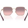 imageCoach Womens Hc7184d Square SunglassesShiny Rose GoldBordeaGrey Pink Gradient