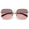 imageCoach Womens Hc7184d Square SunglassesShiny Rose GoldBordeaGrey Pink Gradient