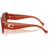 imageCoach Womens Hc8435u Universal Fit Square SunglassesMilky Burnt OrangeBrown Solid