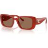 imageCoach Womens Hc8435u Universal Fit Square SunglassesMilky Burnt OrangeBrown Solid