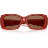 imageCoach Womens Hc8435u Universal Fit Square SunglassesMilky Burnt OrangeBrown Solid