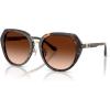 imageCoach Womens Hc8436 Octagonal SunglassesDark TortoiseBrown Gradient