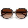 imageCoach Womens Hc8436 Octagonal SunglassesDark TortoiseBrown Gradient