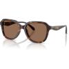imageCoach Womens Hc8437f Low Bridge Fit Square SunglassesDark TortoiseBrown Solid
