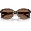 imageCoach Womens Hc8437f Low Bridge Fit Square SunglassesDark TortoiseBrown Solid