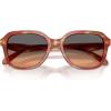 imageCoach Womens Hc8437u Universal Fit SunglassesStriated ChestnutSmokey Peach Gradient